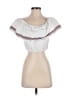 Miguelina White Short Sleeve Top Size S (estimated) - photo 1