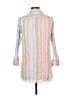 Joh 100% Rayon Stripes Blue 3/4 Sleeve Button-Down Shirt Size L - photo 2