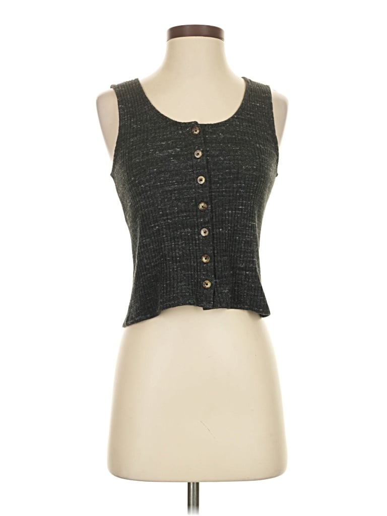 Pre-owned Madewell Tank Top Gray Strapless Neckline Tops
