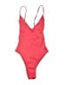 Sunny Co. Solid Red One Piece Swimsuit Size S - photo 1