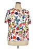Shein Floral Ivory Short Sleeve T-Shirt Size 2X - photo 1