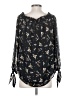 WAYF 100% Polyester Black 3/4 Sleeve Blouse Size S - photo 2