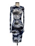 Unbranded Graphic Blue Cocktail Dress Size XXS (estimated) - photo 1