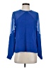 1.State 100% Polyester Blue Long Sleeve Blouse Size S - photo 1