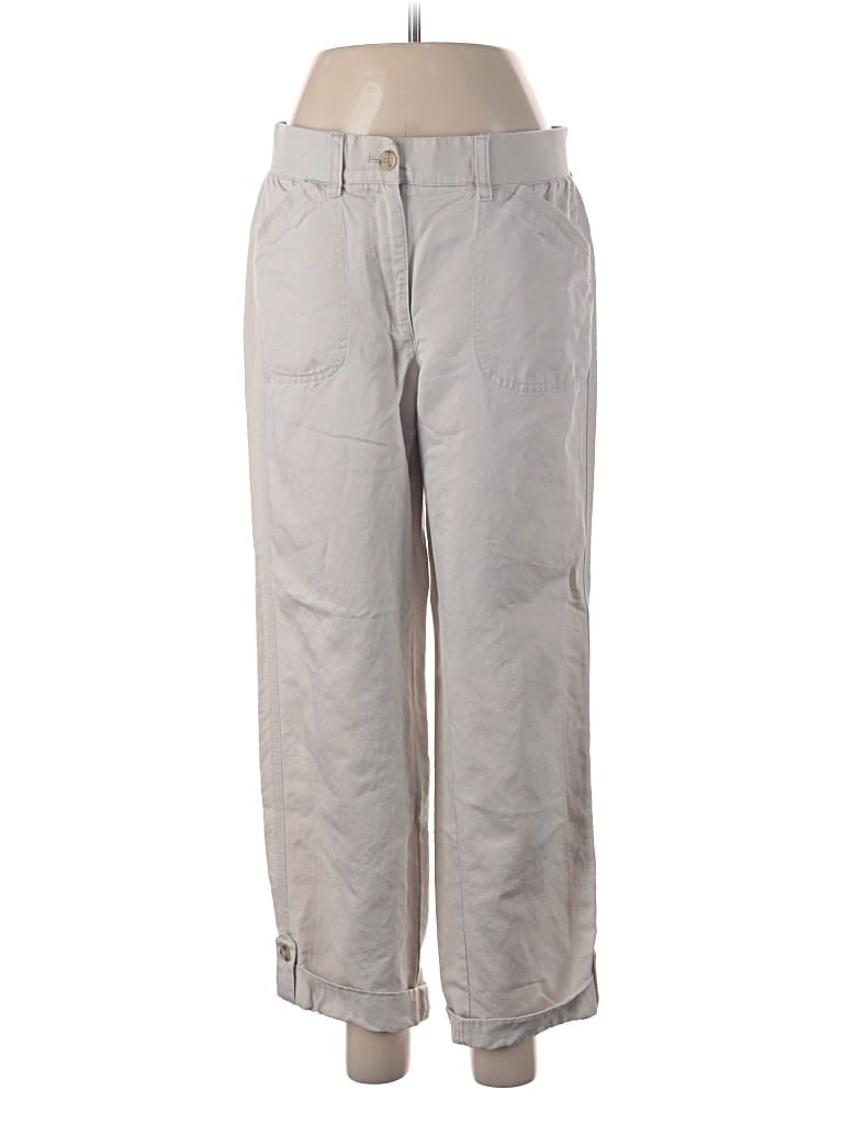 Pre-owned Jjill Linen Pants In Gray