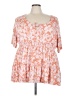 Torrid Orange Short Sleeve Blouse Size 5X Plus (5) - photo 1