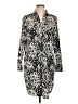 The Limited 100% Polyester Animal Print Silver Casual Dress Size L - photo 1