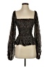 Caroline Constas Black Long Sleeve Blouse Size XXS (estimated) - photo 1