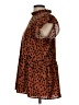 Unbranded Animal Print Brown Sleeveless Blouse Size L - photo 5