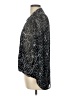 Bobeau 100% Polyester Metallic Silver Long Sleeve Blouse Size L - photo 5