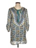 Roberta Roller Rabbit 100% Silk Blue 3/4 Sleeve Silk Top Size XS - photo 1