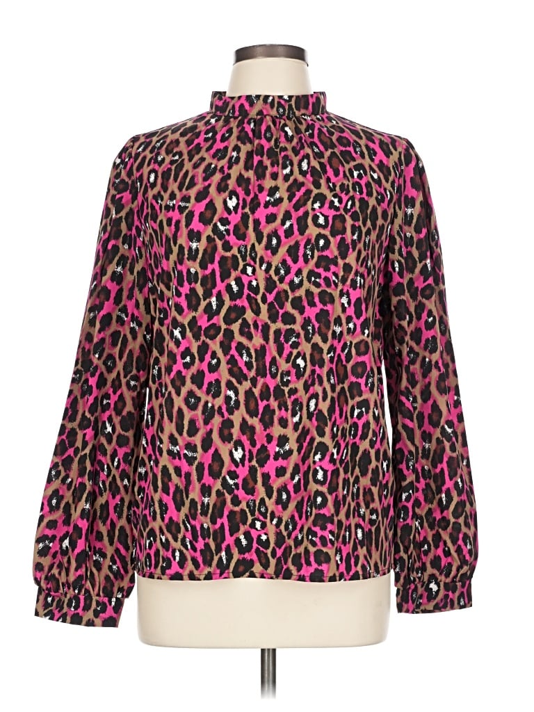 Pre-owned Shein Long Sleeve Blouse In Pink