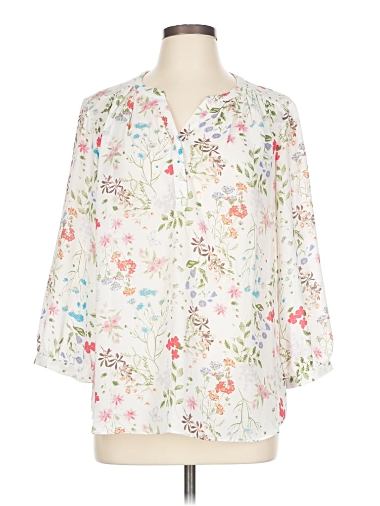 Pre-owned Violet & Claire 3/4 Sleeve Blouse In White