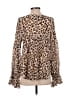 Kivari 100% Cotton Animal Print Brown Long Sleeve Blouse Size S - photo 2