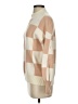 Zesica Checkered-gingham Tan Turtleneck Sweater Size S - photo 5