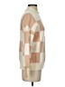 Zesica Checkered-gingham Tan Turtleneck Sweater Size S - photo 4