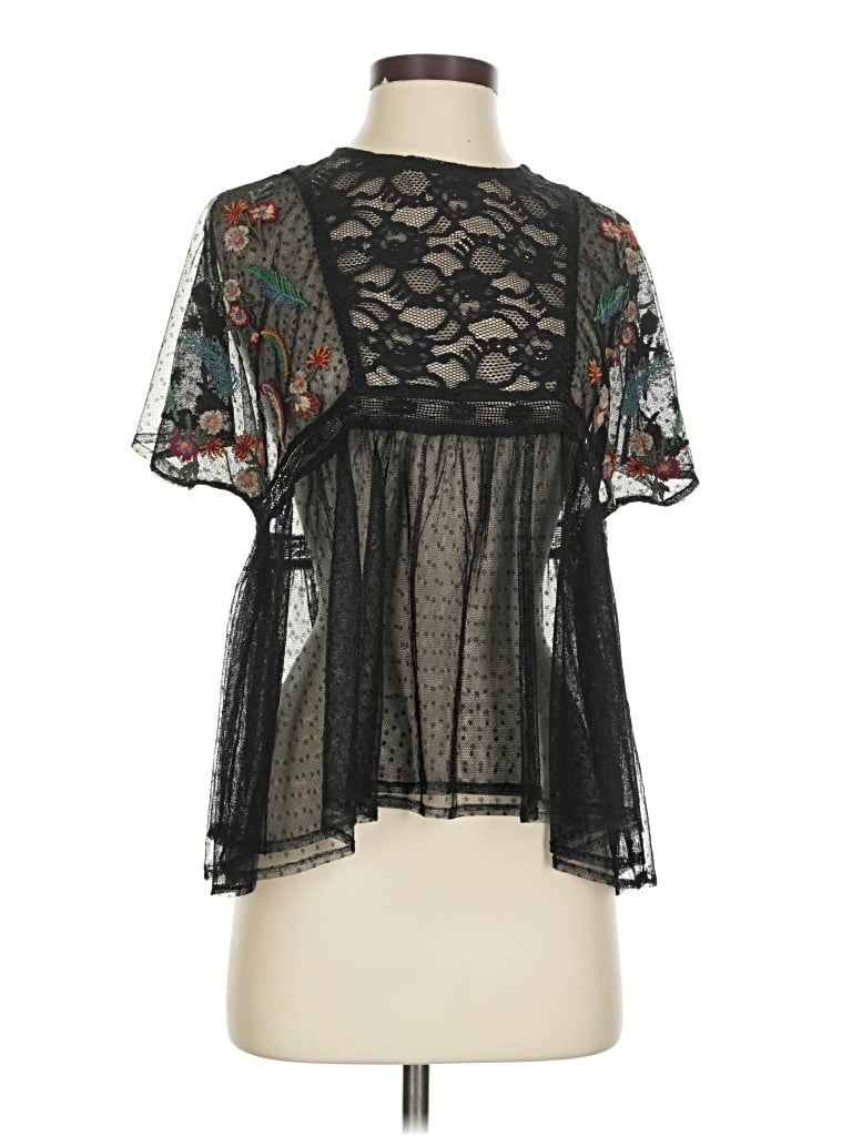 Pre-owned Zara Basic Kimono In Black