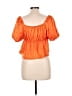 Evolutionary 100% Polyester Orange Short Sleeve Blouse Size L - photo 2