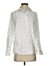 Talbots Polka Dots White Long Sleeve Button-Down Shirt Size S - photo 1