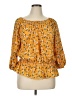 Adrienne Vittadini 100% Polyester Yellow 3/4 Sleeve Blouse Size XL - photo 1