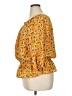 Adrienne Vittadini 100% Polyester Yellow 3/4 Sleeve Blouse Size XL - photo 5