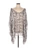 BCBGMAXAZRIA 100% Polyester Silver 3/4 Sleeve Blouse Size XL - photo 1