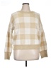 Hem & Thread Checkered-gingham Ivory Pullover Sweater Size L - photo 1