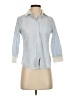 American Eagle Outfitters Blue 3/4 Sleeve Button-Down Shirt Size 2 - photo 1
