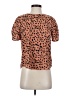 Papermoon 100% Polyester Animal Print Orange Short Sleeve Blouse Size XS (petite) - photo 1