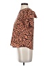 Papermoon 100% Polyester Animal Print Orange Short Sleeve Blouse Size XS (petite) - photo 5