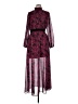 LDT 100% Polyester Paisley Burgundy Casual Dress Size 8 - photo 1