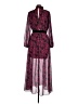 LDT 100% Polyester Paisley Burgundy Casual Dress Size 8 - photo 2