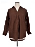 11. Honore 100% Cotton Brown 3/4 Sleeve Button-Down Shirt Size 0X (0) - photo 1