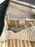 Ann Taylor LOFT Chevron-herringbone Tan Pullover Sweater Size L - photo 7