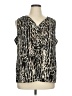 Chico's Animal Print Ivory Sleeveless Blouse Size XL (3) - photo 1