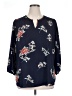 Fun2Fun 100% Polyester Blue 3/4 Sleeve Blouse Size 1X - photo 1