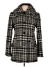 Ellen Tracy 100% Polyester Houndstooth Gray Coat Size 12 - photo 1