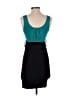 Lipstick Color Block Teal Cocktail Dress Size S - photo 2
