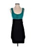 Lipstick Color Block Teal Cocktail Dress Size S - photo 1