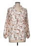 Unbranded 100% Polyester Floral Ivory 3/4 Sleeve Blouse Size M - photo 1
