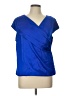 Unbranded 100% Polyester Blue Short Sleeve Blouse Size L - photo 1