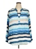 Zac & Rachel 100% Polyester Blue Long Sleeve Blouse Size 1X - photo 1