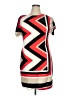 Sandra Darren Chevron-herringbone Red Casual Dress Size 14 - photo 1