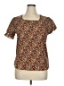 Unbranded Brown Short Sleeve Blouse Size XL - photo 1