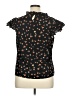 Shein 100% Polyester Black Short Sleeve Blouse Size XL - photo 2