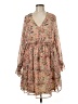 Torrid 100% Polyester Paisley Tan Casual Dress Size Med Plus (00) - photo 1