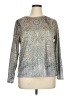 Unbranded 100% Polyester Paisley Silver Long Sleeve T-Shirt Size XL - photo 1