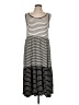 Max Studio Stripes Gray Casual Dress Size L - photo 1