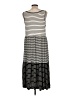 Max Studio Stripes Gray Casual Dress Size L - photo 2