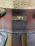 Ann Taylor LOFT Plaid Black Blue Dress Pants Size 4 (tall) - photo 7